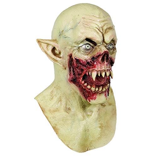 Vampire Mask Zombie Head Mask for Adult, Scary Horror Creepy Demon Monster Mask for Halloween Costume Party