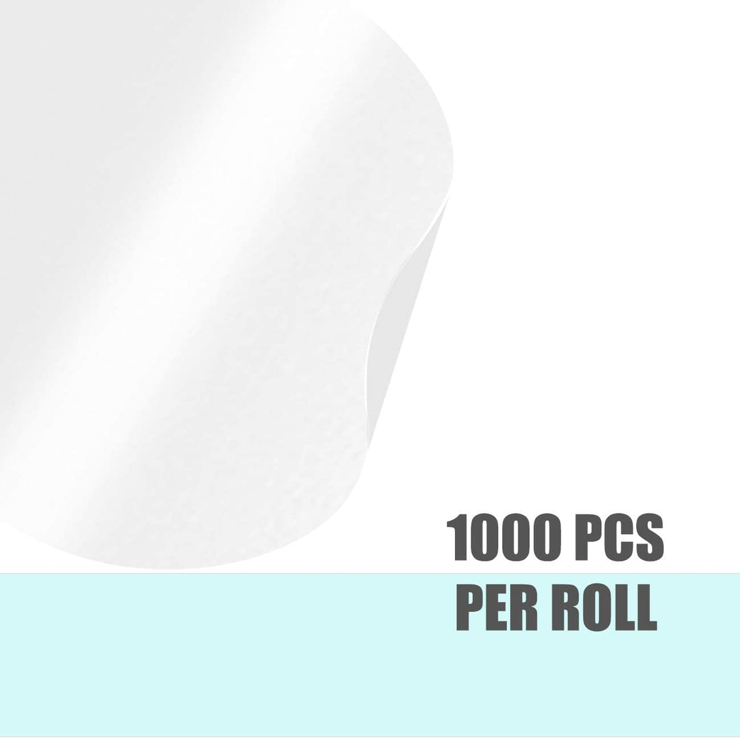 Crystal Clear Transparent 0.5 Round Stickers 2 Across, Envelope Tab Sealer and Retail Package Round Clear Seal Labels Self Adhesive, 1000 Stickers Per Roll