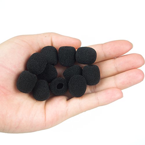 10 Pack Lavalier Microphone Windscreen Foam Cover Headset Lapel Mic Mini Windscreen Cover