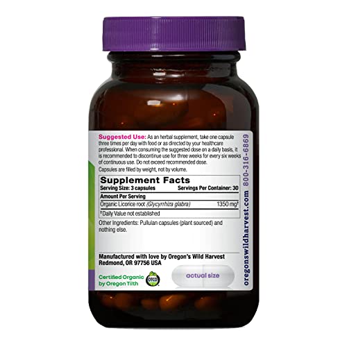 Organic Licorice Root Capsules, 90 Count