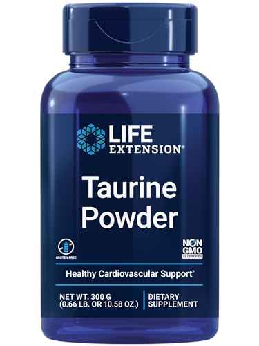 Taurine Powder – Healthy Cardiovascular Support, Promotes Brain Health, Healthy Aging, and Muscle and Exercise Recovery – Gluten-Free, Non-GMO, Vegetarian – 300 Grams