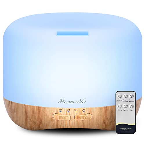Homeweeks 300ml Essential Oil Diffuser, Quiet Aromather