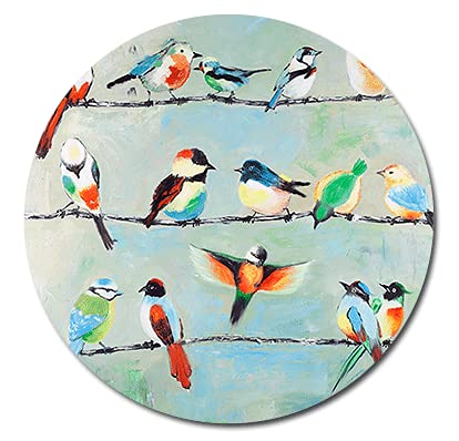 Artistic Bird Flock Round Coaster Set of Drink- Made of