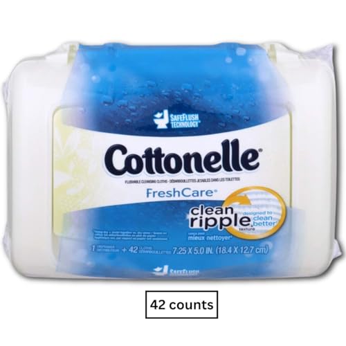 Cottonelle FreshCare Flushable Wipes for Adults, Alcoho