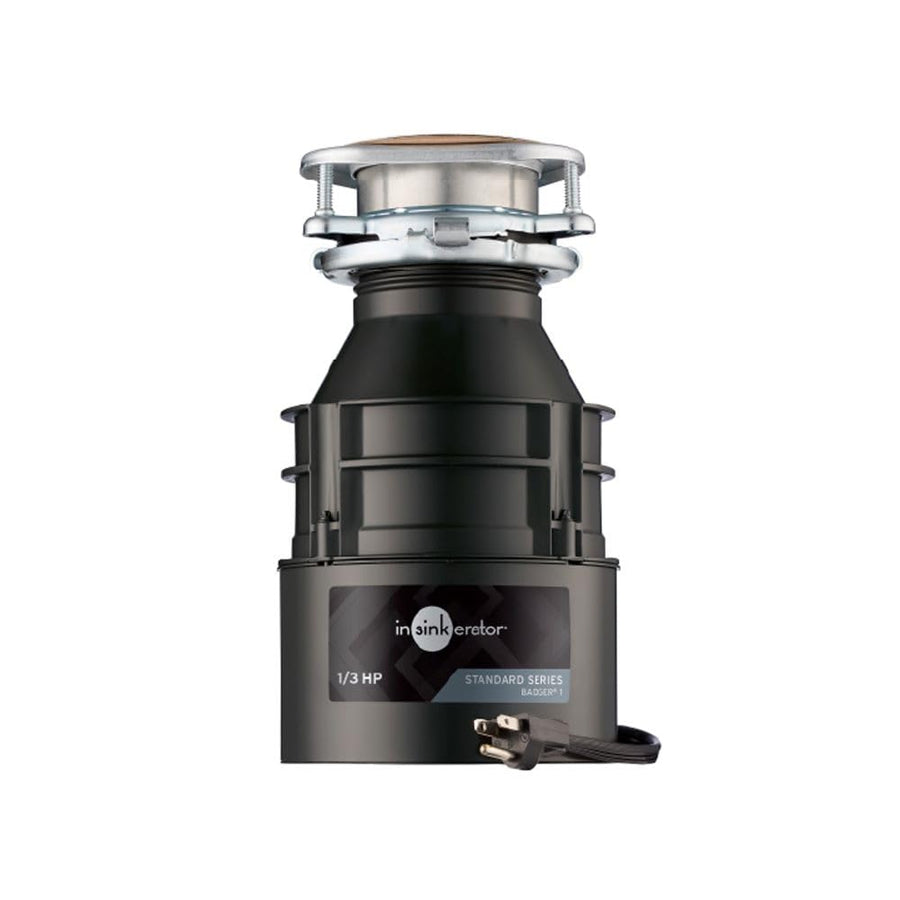 Insinkerator BADGER1CORD Household Food Waste Disposer with Cord, 1/3 Horsepower, Grey