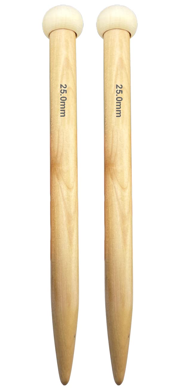 Weabetfu Large Size Bamboo Knitting Needle Straight Sin