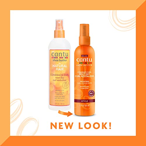 Comeback Curl Next Day Curl Revitalizer Mist with Shea Butter for Natural Hair, 12 fl oz (Packaging May Vary)