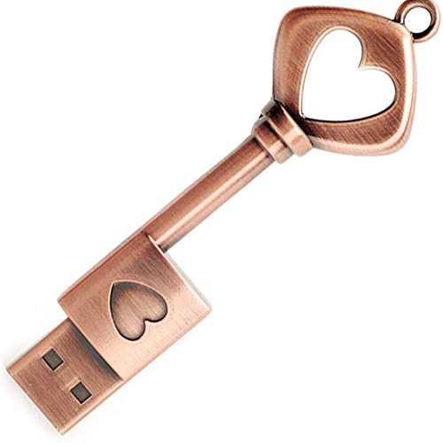 LEIZHAN USB Flash Drive 32GB Metal Key of Love Key Chain USB Flash Drive high Speed USB Pen Drive Memory Stick u Disk pendrive