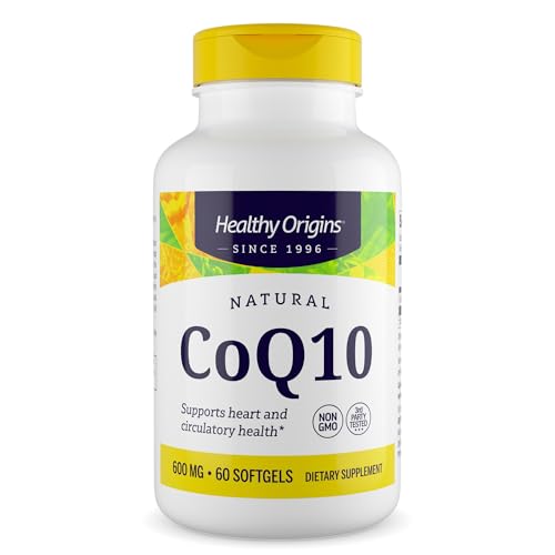 ® CoQ10 600 mg – Natural Trans-Isomer Ubiquinone – Yeast Fermented, Supports Heart Health &amp; Cellular Energy – Non-GMO 60 Softgels