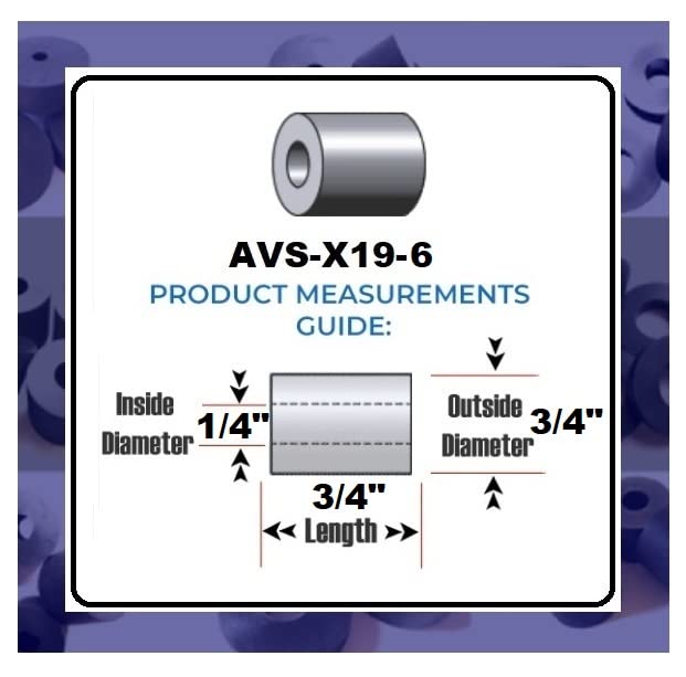 4-Pack - Made in USA - Premium Quality Multi-Purpose Rubber Spacer 3/4 OD x 1/4 ID x 3/4 Thick (Item# X19-6), for Home-Industrial-Automotive-Marine &amp; More! Buy The Best!