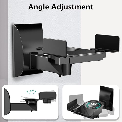 WALI Speaker Wall Mounts, Dual Side Clamping Bookshelf 