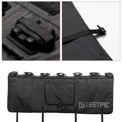 Tailgate Bike Pads for Pickup Truck Tailgate with Secure Bike Frame Straps, Tailgate Protection Pad for Bike and Truck (Classic)