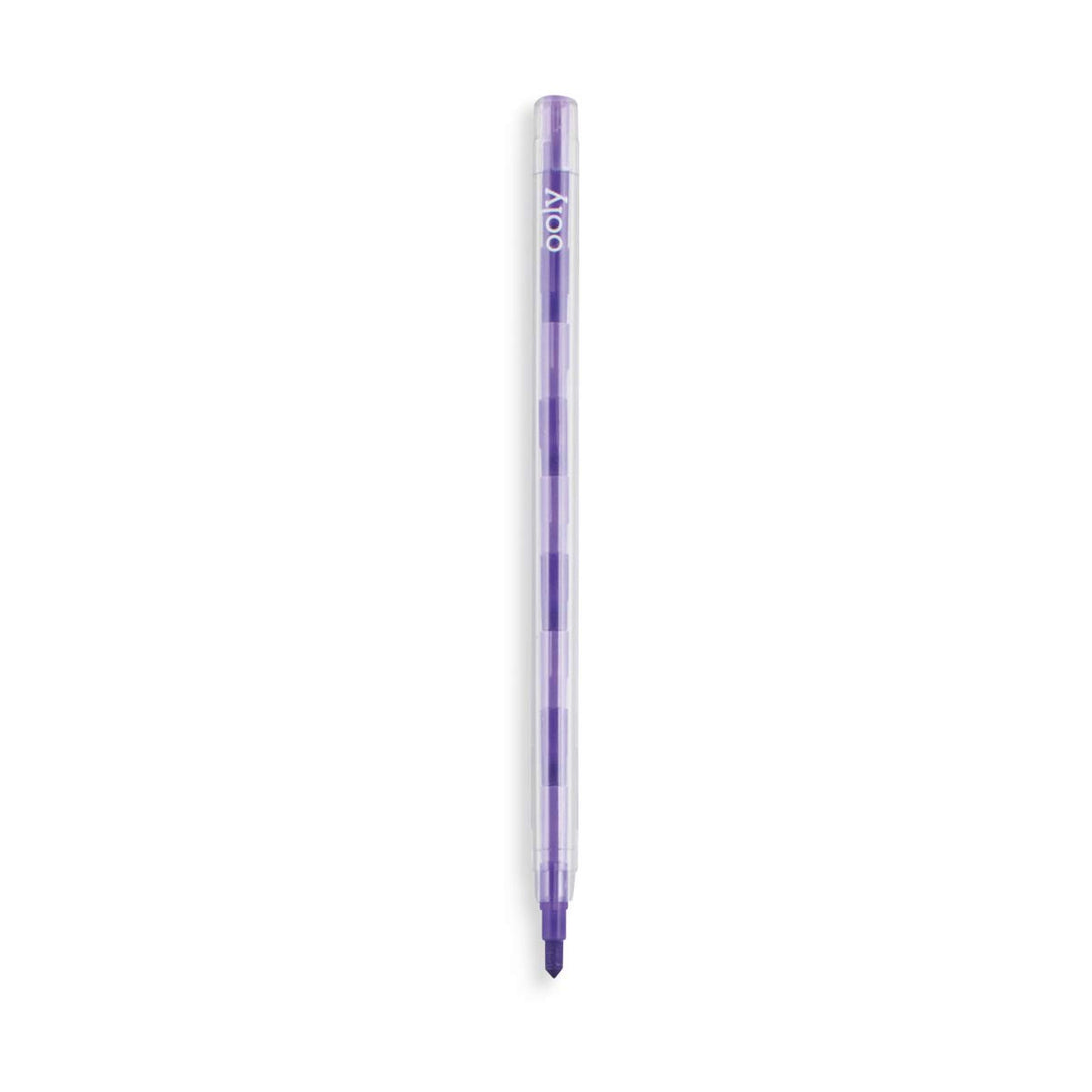Presto Chango Pencil Crayon - 6 Piece Set - 12 Interchangeable Color Lead Crayons - Erasable