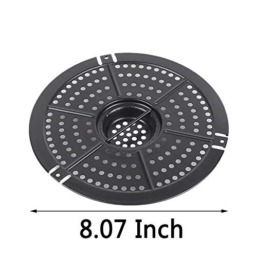 Air Fryer Replacement Grill Pan, Air Fryers For Power Gowise 3.7QT Air Fryers, Crisper Plate, Air fryer Accessories, Non-Stick Fry Pan, Dishwasher Safe Black
