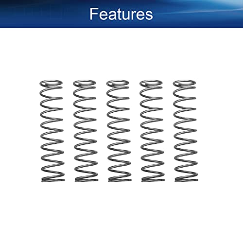 Compressed Spring,Spring Steel Small Coiled Extension Spring for Ball Pen Wire Dia 1.2mm OD 12mm Length 50mm 10Pcs
