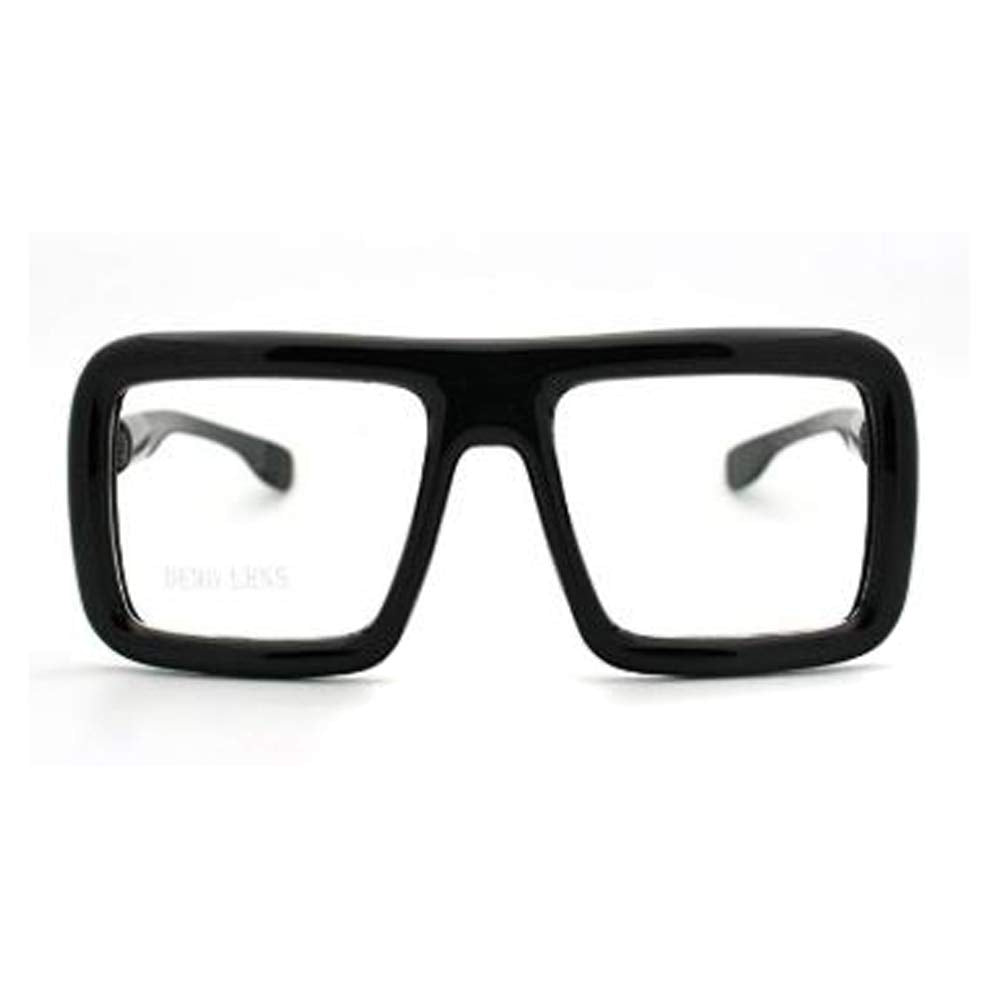 Thick Square Glasses Clear Lens Eyeglasses Frame Super Oversized Fashion (mat.