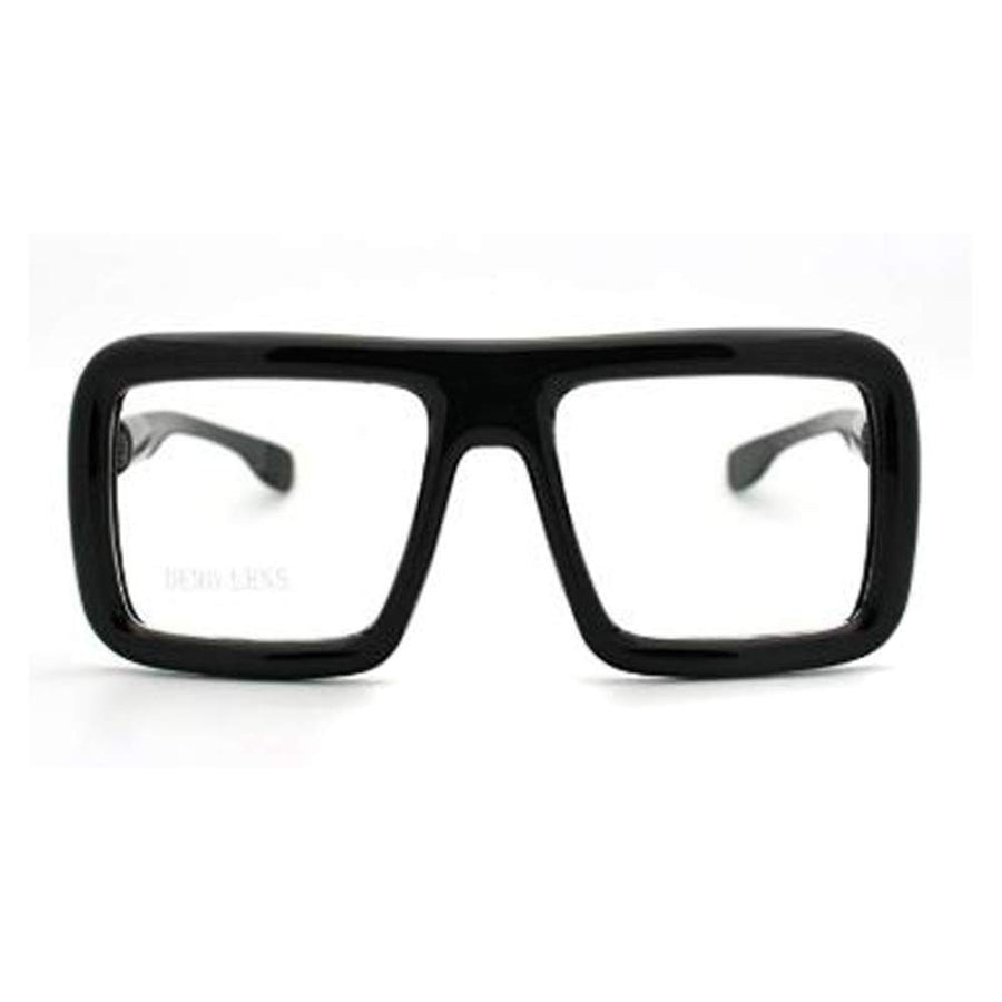 Thick Square Glasses Clear Lens Eyeglasses Frame Super Oversized Fashion (mat.