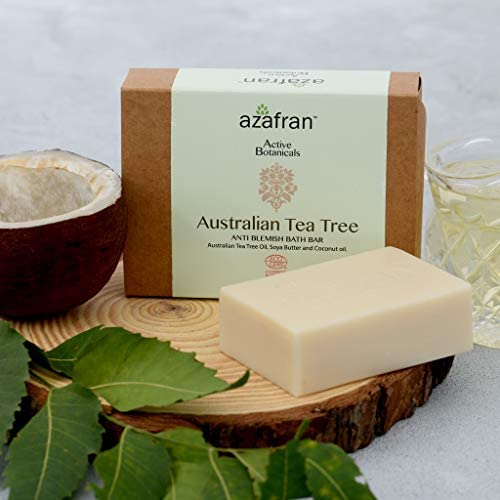 Handmade Artisanal Anti Blemish Bath Bar with Australian Tea Tree extract. 100g