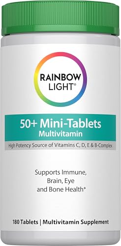 - 50+ Mini-Tablet Food-Based Multivitamin - Age-defense Formula Probiotic and Antioxidant Formula; Vitamins and Minerals Support Immune, Heart, Skin, Eye, Bone and Prostate - 180 Tablets