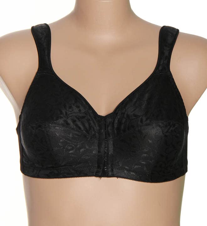 womens Easy on Front Close Wirefree Mj1107 Bras, Black, 44DDD US