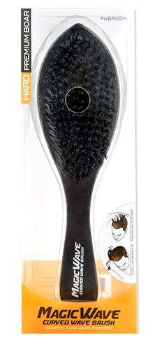 Black Ice Magic Wave Curved Wave Brush Hard Premium Boar