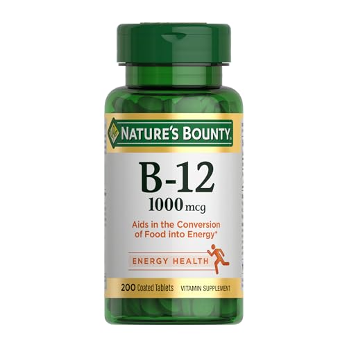 Nature's Bounty Vitamin B12 1000 mcg Supplements, S