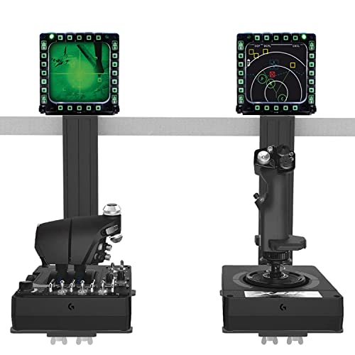 2 Set The Desk Mount for The Flight Sim Game Joystick, Throttle and Hotas Systems Compatible with Logitech X56, X52, X52 Pro, Thrustmaster T-Flight Hotas,Thrustmaster T.16000M, Thrustmaster TCA