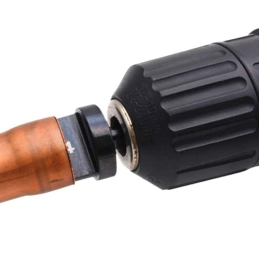 6pcs HVAC Repairing Set Air Conditioner Copper Tube Expander Swaging Tool Manual Pipe Swage Expander Drill Bit Soft Copper Tubing Bit with 1/4&#39;&#39;, 3/8&#39;&#39;, 1/2&#39;&#39;, 5/8&#39;&#39;, 3/4&#39;&#39;, 7/8&#39; Bits