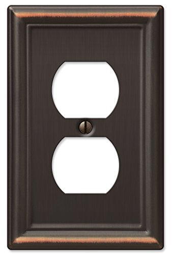 Amerelle 149DDB Chelsea Steel Single Duplex Wallplate, 