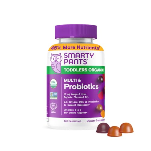 SmartyPants Organic Toddler Multivitamin Gummies: Probi