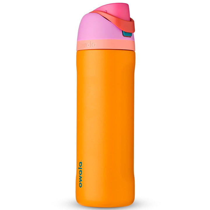 Owala FreeSip Insulated Stainless Steel Water Bottle with Straw for Sports, Travel, and School BPA-Free Sports Water Bottle, 24 oz, Tropical