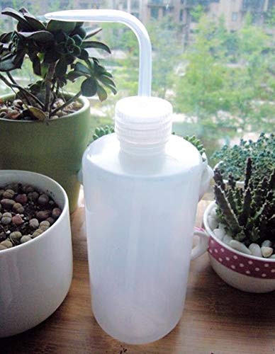 2PCS 500ml Empty Clear Plastic Plant Flower Succulent Watering Bent Mouth Watering Cans Measuring Squeeze Bottle for Home Garden Use