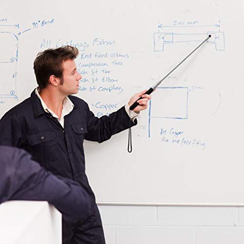 Teachers Pointer Stick, Telescopic Teaching Pointer, Retractable Classroom Whiteboard Pointer Extendable for Teachers, Guides, Coach with A Lanyard &amp; Felt Head, Extends to 39.4&#39;&#39;
