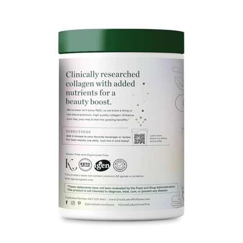 Beauty Boost Advanced Collagen Peptides Powder with Hyaluronic Acid, Biotin, Vitamin C - Skin Elasticity and Hydration - Raspberry Lemonade Flavor - Non-GMO, Keto, Kosher - 8 oz