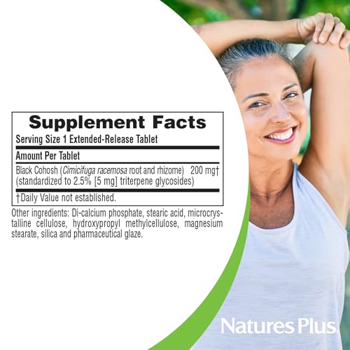 NaturesPlus Herbal Actives Black Cohosh - 30 Tablets - 