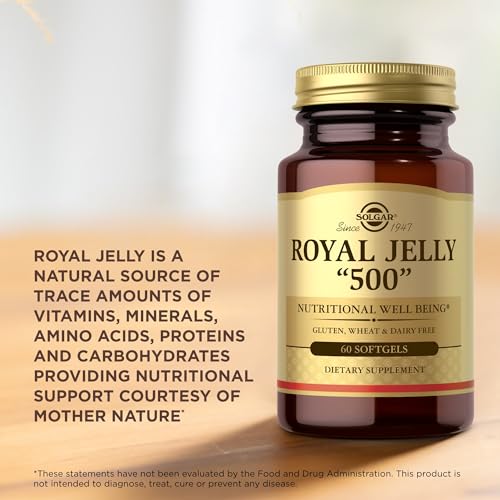 Solgar Royal Jelly 500 - 60 Softgels - Gluten Free, Dairy Free - 60 Servings