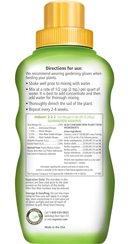 Organic 8 Ounce Concentrated Indoor! Plant Food - Indoor Plant Fertilizer for Large &amp; Small Plants Like Pothos, Fiddle Leaf Fig, Monstera, Snake &amp; Palms