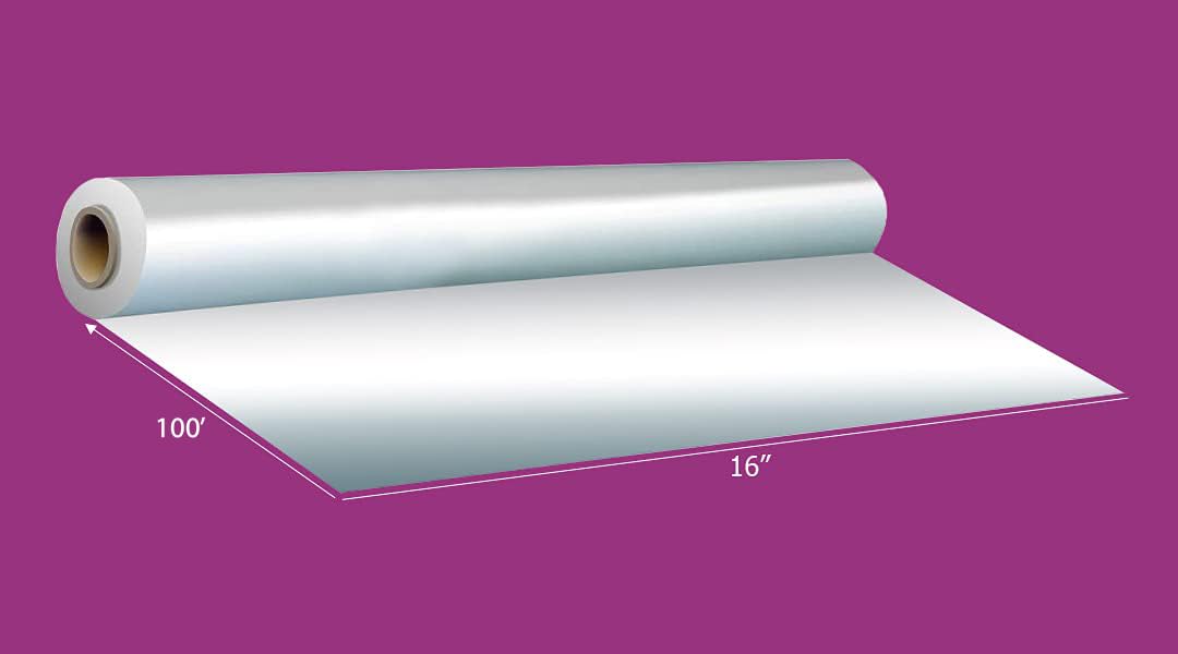 Purple Q Crafts Clear Cellophane Wrap Roll 16 Inches Wi