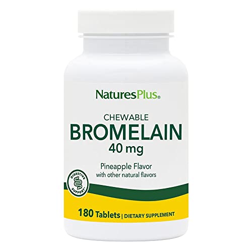 Natures Plus Chewable Bromelain - 40 mg - Natural Prote