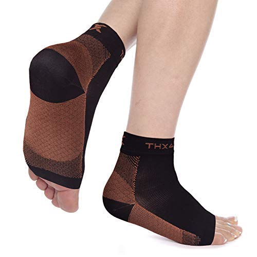 Thx4 Copper Compression Recovery Foot Sleeves for Men &