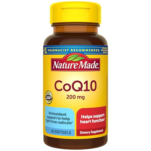 CoQ10 200mg, Dietary Supplement for Heart Health Support, 40 Softgels, 40 Day Supply