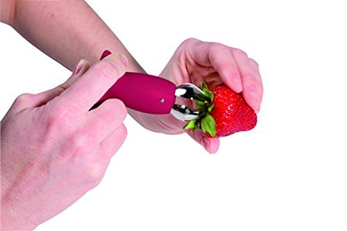 Chef&#39;n Original Stem Gem Strawberry Huller, Red