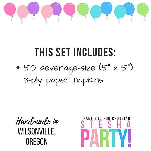 Blue Silver White Party Napkins - Elephant Baby Shower Snowflake Party 50 Set