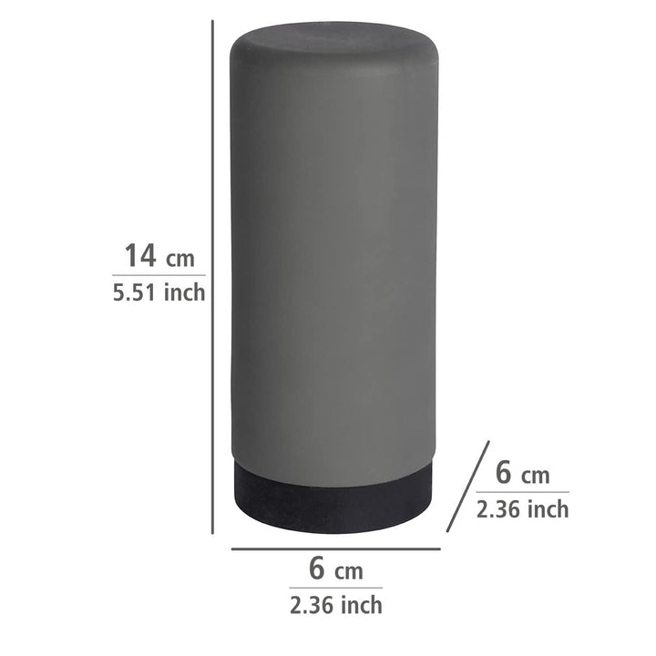 Dish Soap Dispenser for Kitchen Sink, Squeeze Bottle for Liquid and Hand Lotion, Round refillable Plastic Bottles, Easy to Fill and use, 8.5 oz, Gray, 2.4 x 2.4 x 5.5 in, Grey