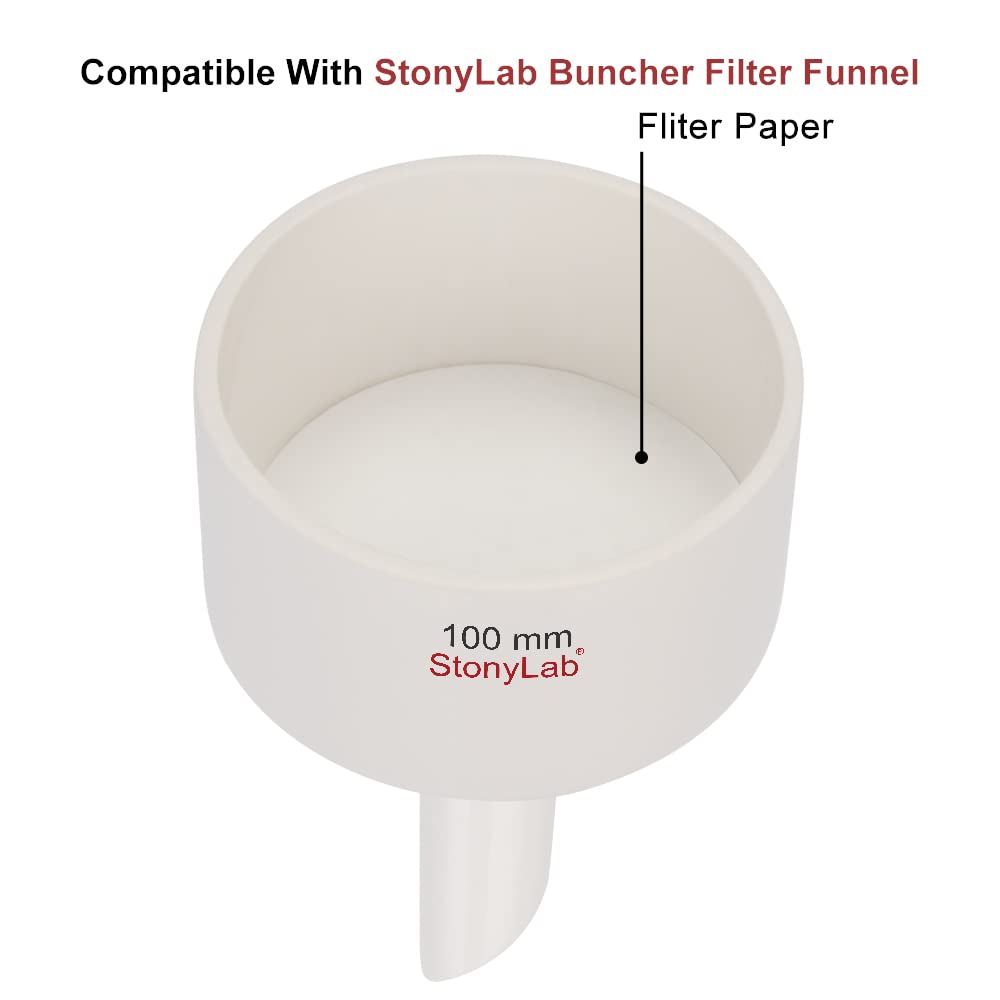 Qualitative Filter Paper, 94 mm Diameter Fast Speed Cellulose Filter Paper Circles, 25 Microns Particle Retention, 100 Packs