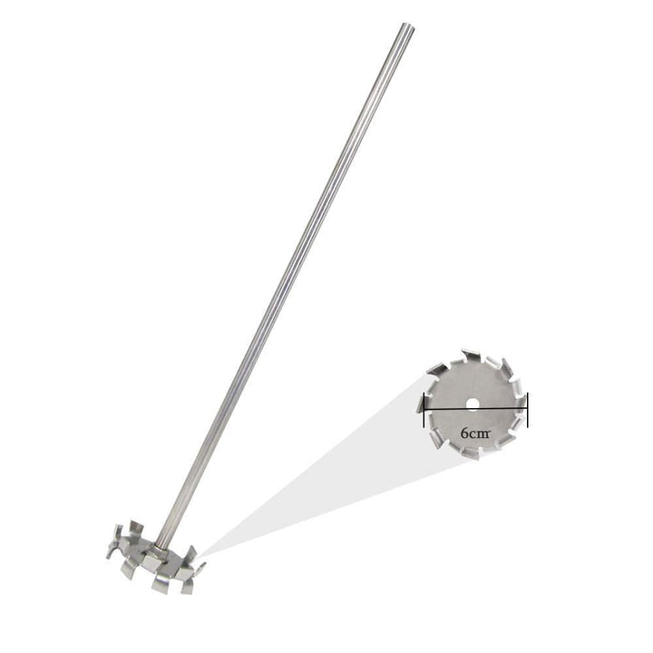 Dispersing Disc Dispersion Impeller Dispersing Machine Blade Paddle Impeller Stainless Steel 6cm Disc with 8X300mm Rod (2.36disc with 0.31X11.8Rod)