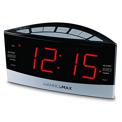 HANNLOMAX HX-130CR Alarm Clock Radio, PLL AM/FM Radio, 