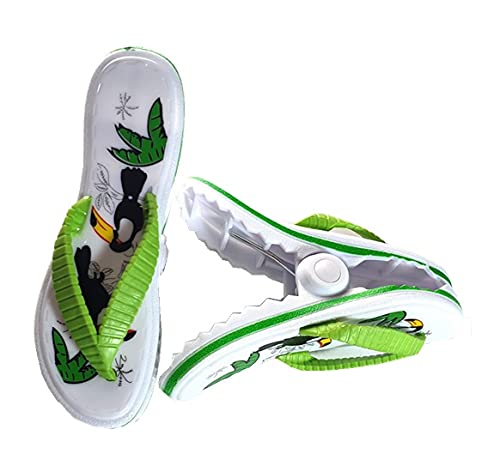 White Toucan Flopes Style Beach Towel Clips Jumbo Size 