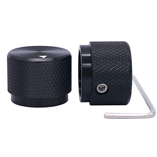 Taiss/ 2pcs Black Aluminum Rotary Electronic Control Po