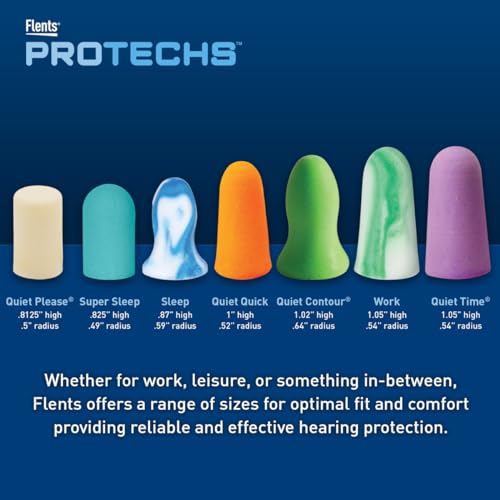 Flents Foam Ear Plugs, 50 Pair for Sleeping, Snoring, L